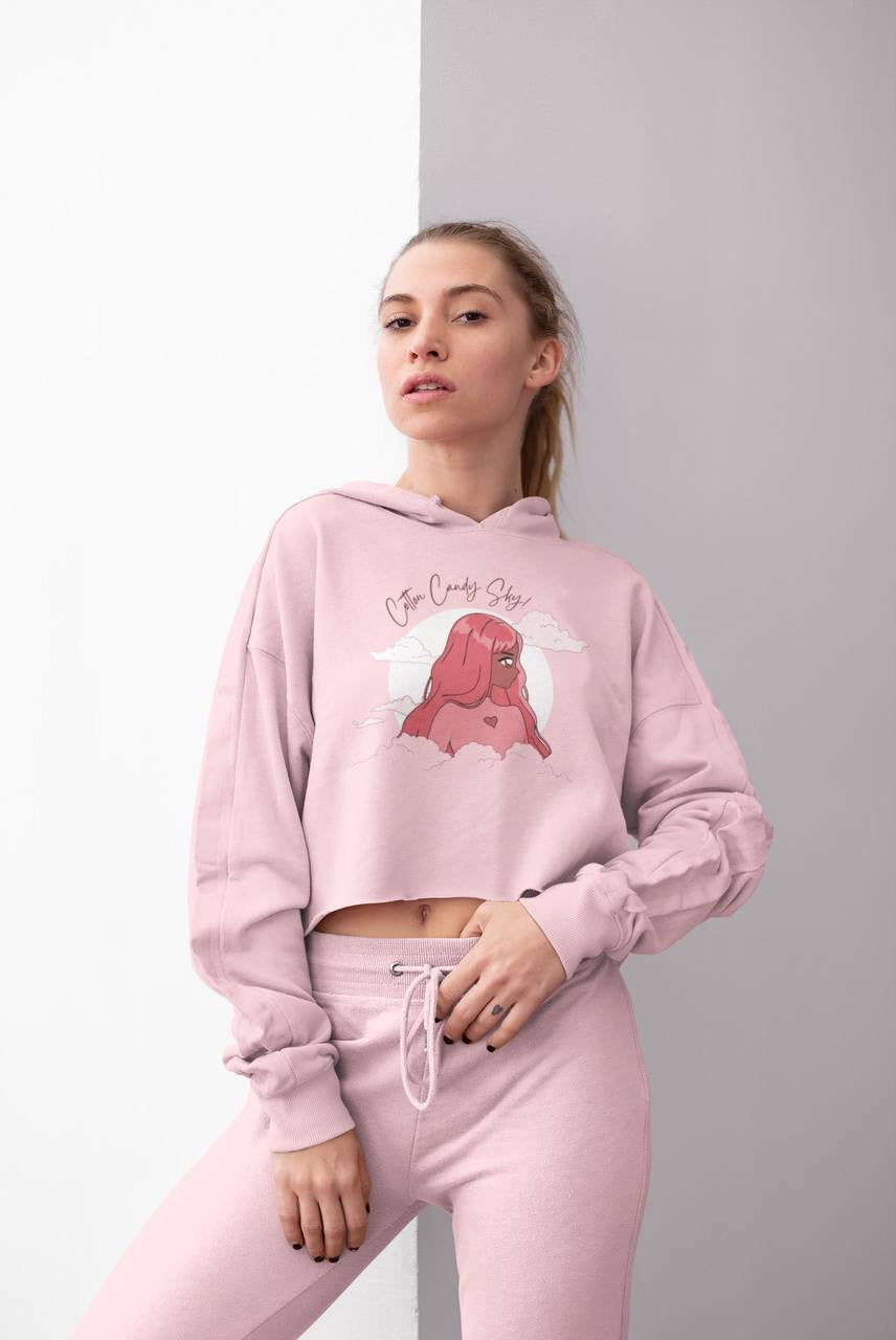 Cotton Candy Sky Crop Hoodie
