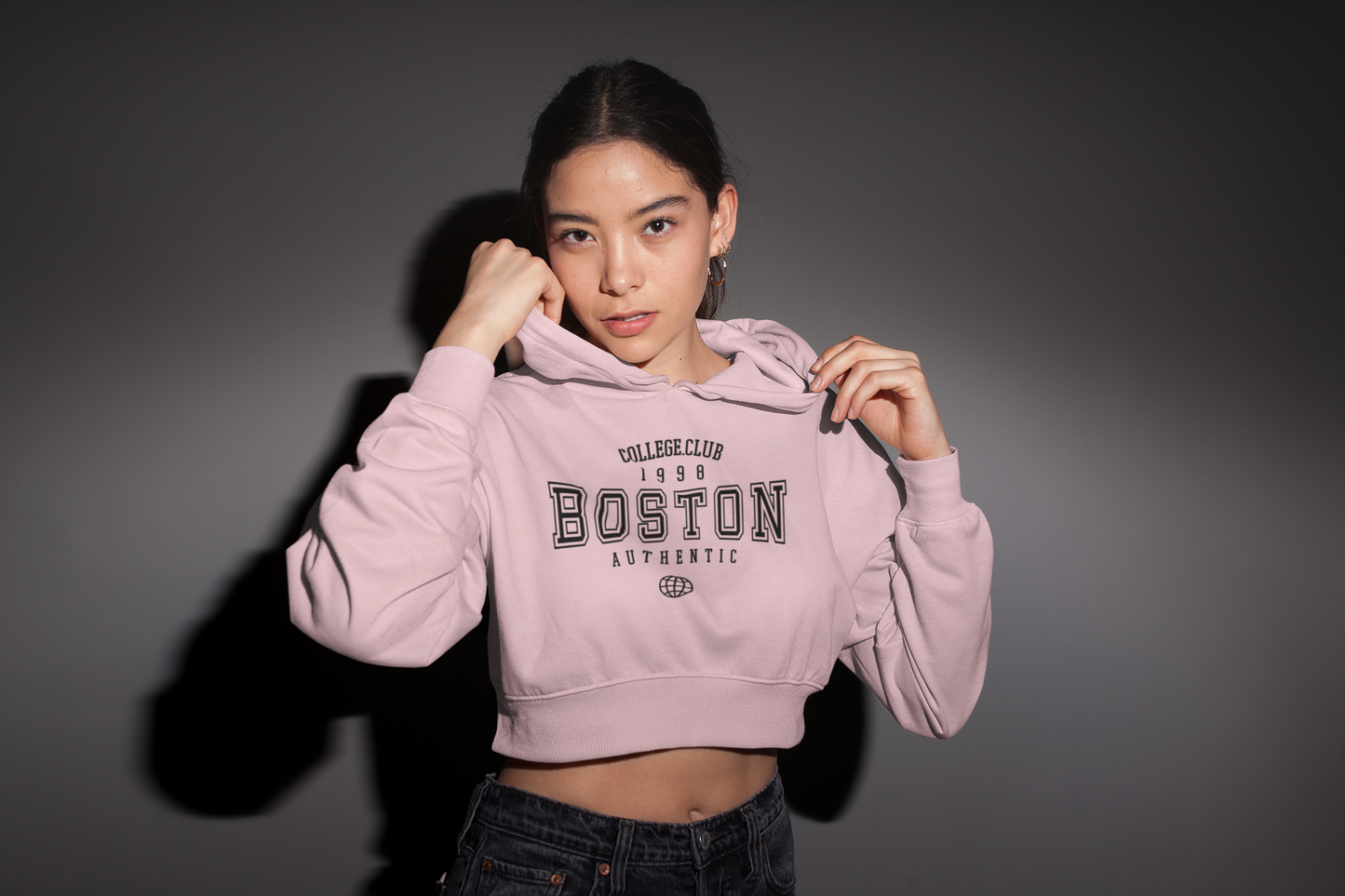 Boston Crop Hoodie