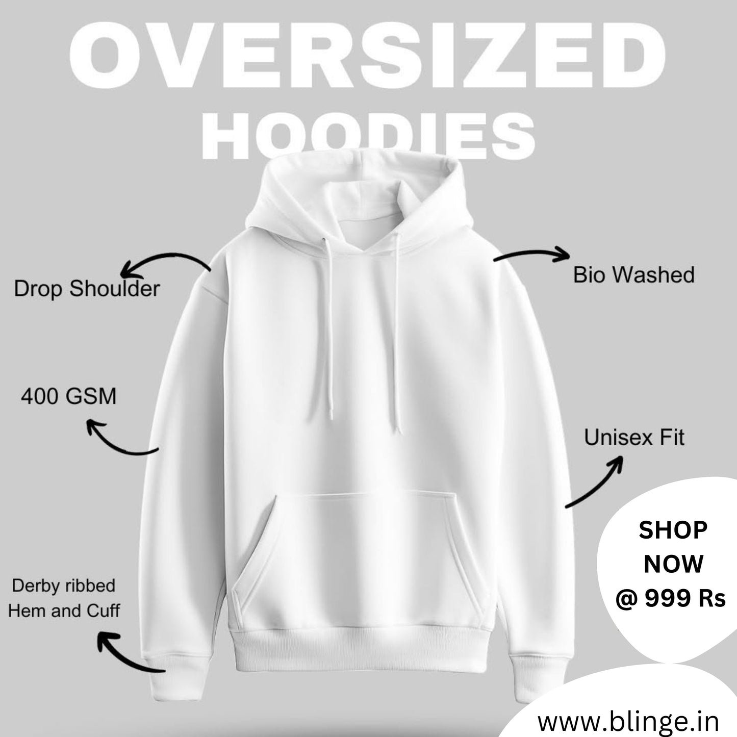 Solid Oversized Hoodies