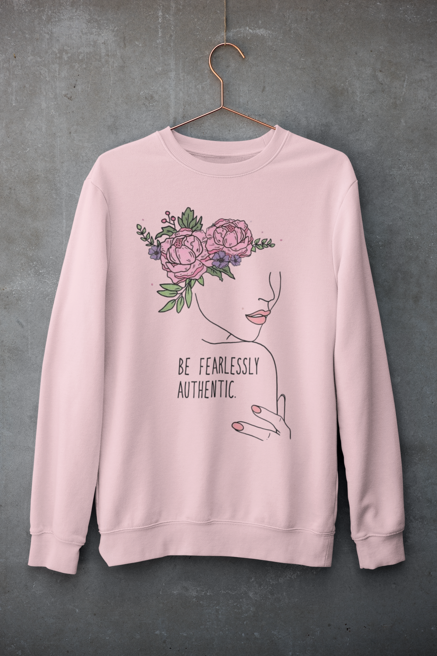 Be Fearlessly Authentic Oversized Sweatshirt