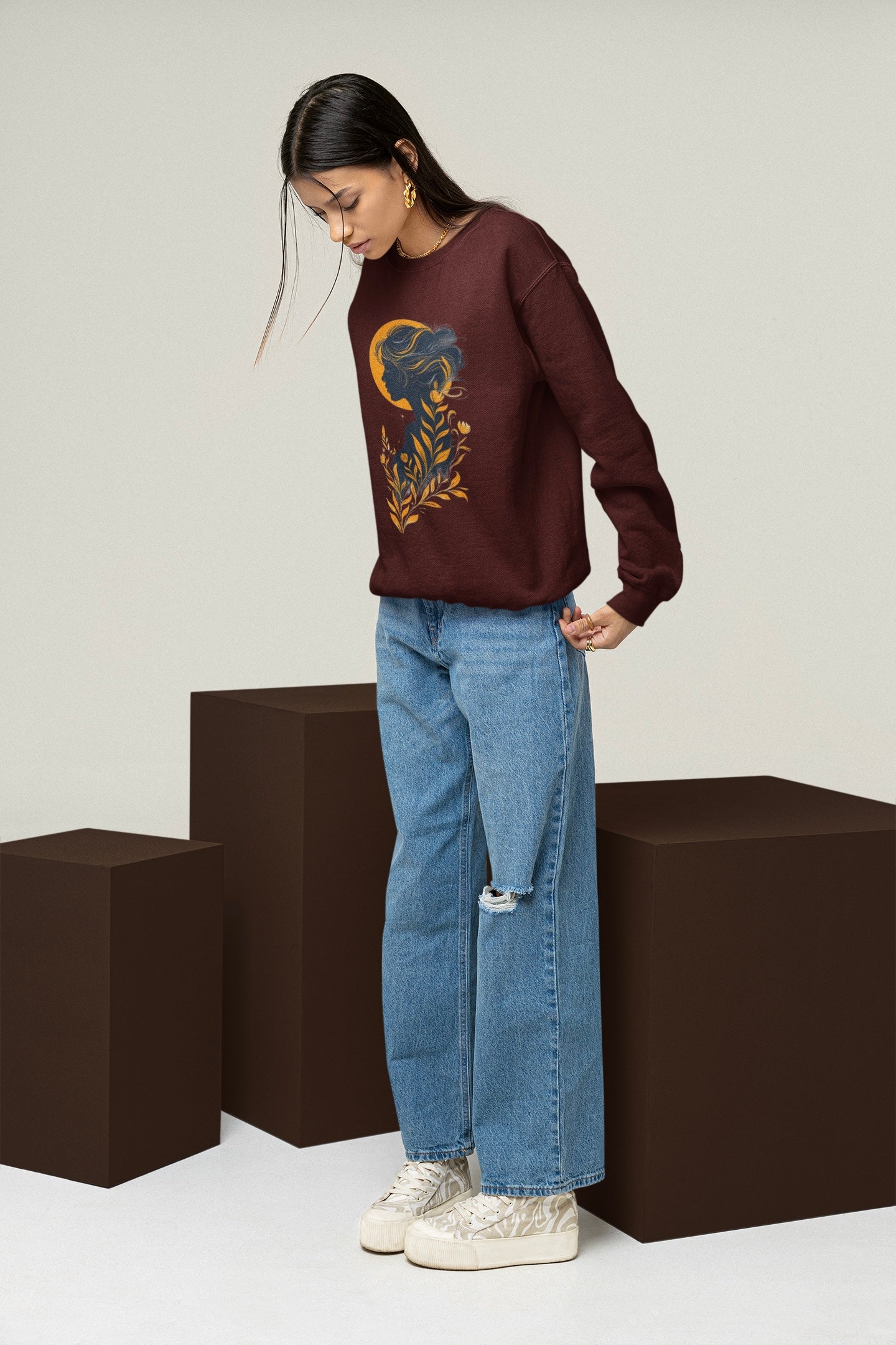 Golden Muse Oversized Sweatshirt
